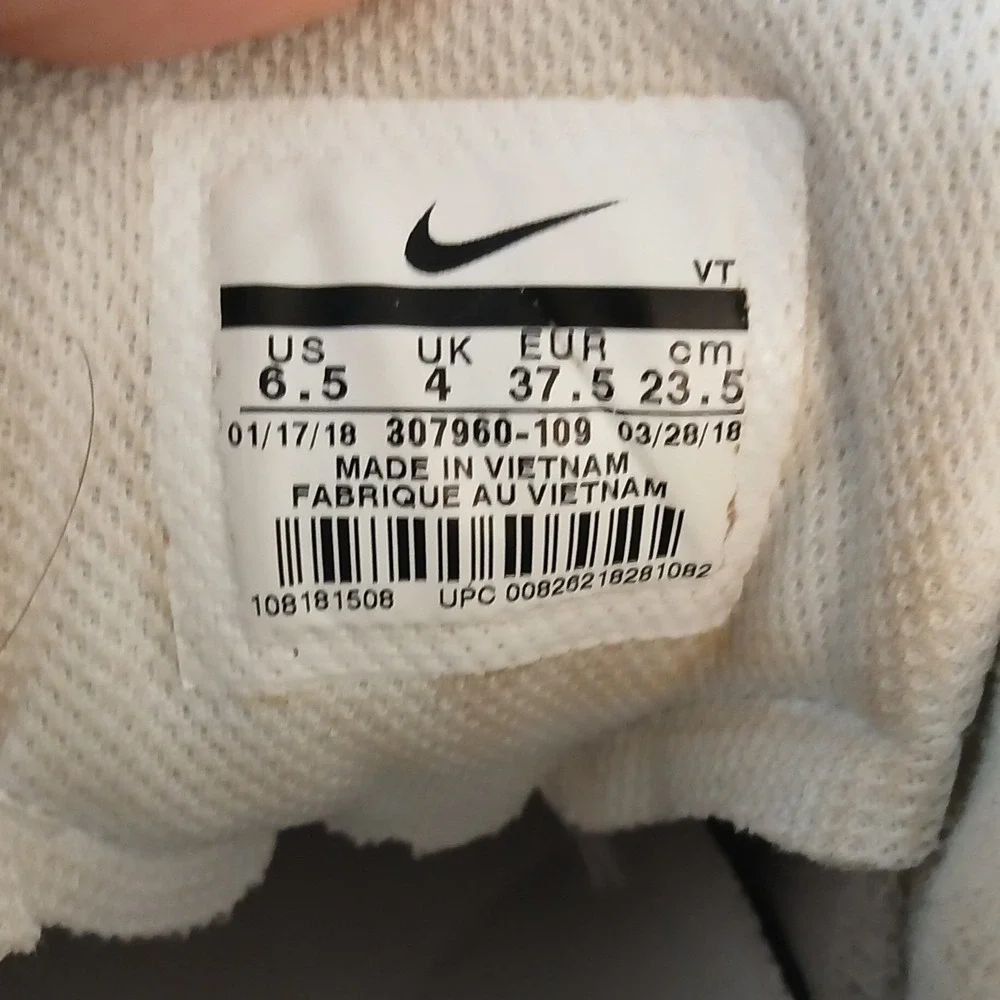 Nike Air Max 95 Womens 6.5 White Grape Sneakers Running Shoes 307960-109 - Picture 6 of 9